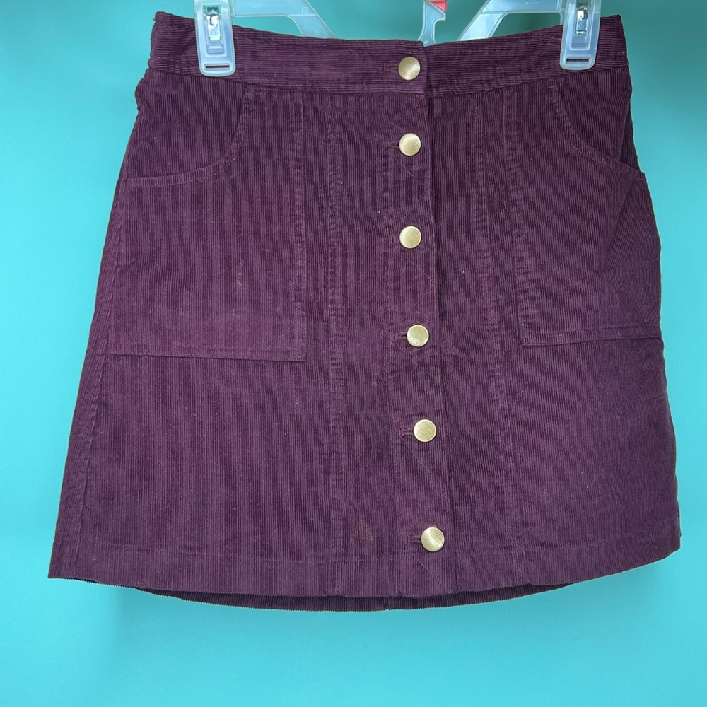 Womens Corduroy Mini Skirt